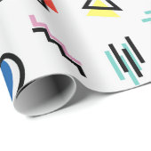 Fun Geometric Shapes Modern Graphic Art Cadeaupapier (Rol Hoek)