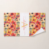 Fun Gerbera Daisies Floral Towel Set (Serviette à main)