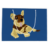 Fun German Shepherd Dog Art Design Large Cadeautasje (Achterkant)