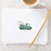 Fun German Shepherd in Truck Holiday Address Label (Insitu)