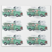 Fun German Shepherds in  Truck Holiday Cadeaupapier (Vlak)