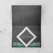 Fun German Shepherds in Truck Holiday Feestdagen Kaart (Binnen)