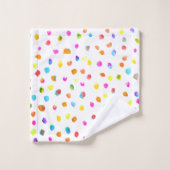 Fun gestoorde kleurrijke poka-stippen vrolijk bad handdoek (Wasdoekje)