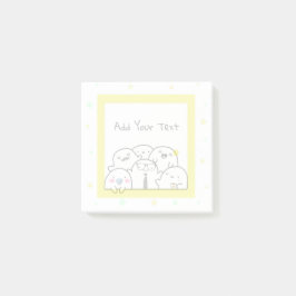 Fun Ghost Family Custom Girly Yellow Design Post-it® Notes