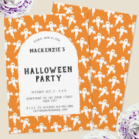 Fun Ghost Halloween Party Uitnodiging