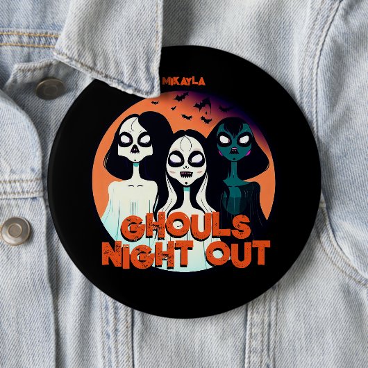Fun Ghouls Night Out Ronde Button 6,0 Cm (In situ)