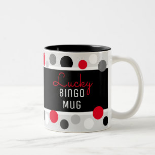 Fun Gift! Lucky Bingo Mok Two-Tone Koffee Mok