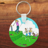Fun Gift voor Golfer. Golf Player heeft Slecht T-s Sleutelhanger (Voorkant)