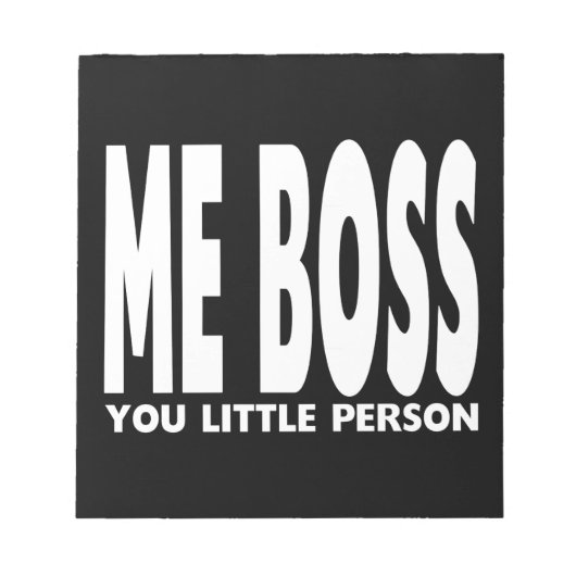 Fun Gifts for Bosses: Ik sla je kleine persoon ove Notitieblok (Voorkant)