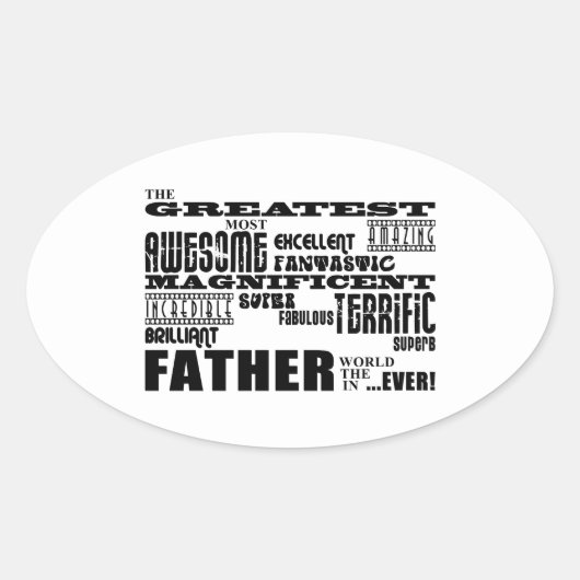 Fun Gifts for Dads: Grootste vader Ovale Sticker (Voorkant)
