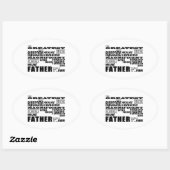 Fun Gifts for Dads: Grootste vader Ovale Sticker (Vel)