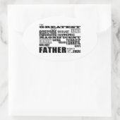 Fun Gifts for Dads: Grootste vader Ovale Sticker (Tas)