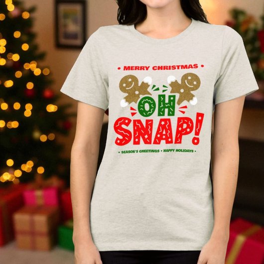 Fun Gingerbread Man Cookie Christmas Tri-Blend Shirt