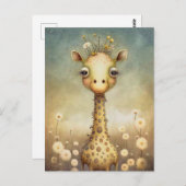 Fun Giraffe Briefkaart (Voorkant / Achterkant)