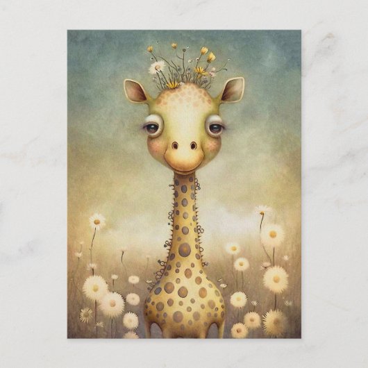 Fun Giraffe Briefkaart (Voorkant)