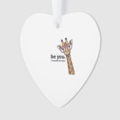 Fun Giraffe Wees Jij Vintage Gravure Shirt Ontwerp Ornament (voorkant)