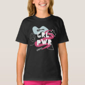 Fun "Girl Power" Filles T-shirt basique (Devant)