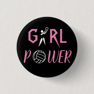 Fun Girl Power Netball Ronde Button 3,2 Cm