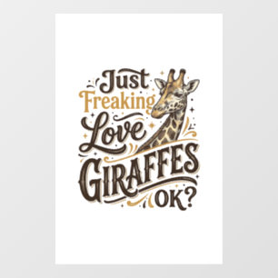 Fun Girlfriend Liefhebber Vintage Typografie Shirt Raamsticker