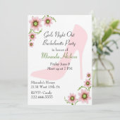 Fun Girl's Night Our Bachelorette Party Invitation (Debout devant)