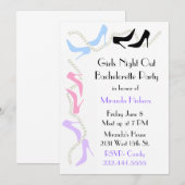 Fun Girl's Night Our Bachelorette Party Invitation (Devant / Derrière)