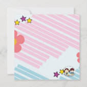 Fun girls Roller Sking invitation pour la fête d'a (Dos)