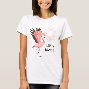 Fun Girly Dancing Pink Flamingo T-shirt