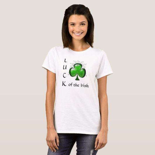 Fun Girly Irlandais Shamrock T-Shirt St. Patrick's (Devant entier)