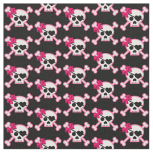 Fun Girly Skull Stof