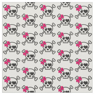 Fun Girly Skull Stof