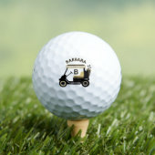Fun Glam Glitz Name Gold Trim Diamond Golf Cart Golfballen (Insitu Shirt)