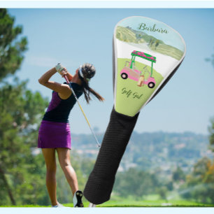 Fun Glam Golf Cart Schilderachtig gepersonaliseerd Golfheadcover