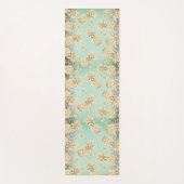 Fun Glittery Golden Pineappels Yogamat (Voorkant)