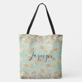 Fun Glittery Golden Pineapples Sac fourre-tout (Dos)