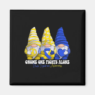 Fun Gnomies Down Syndrome Awareness Maand Blauw en Magneet