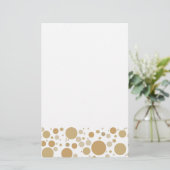 Fun Gold Champagne Bubbles Pattern Briefpapier (Staand voorkant)