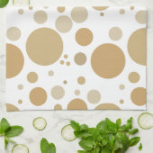 Fun Gold Champagne Bubbles Pattern Theedoek (Gevouwen)