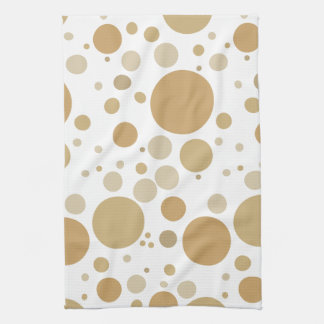 Fun Gold Champagne Bubbles Pattern Theedoek