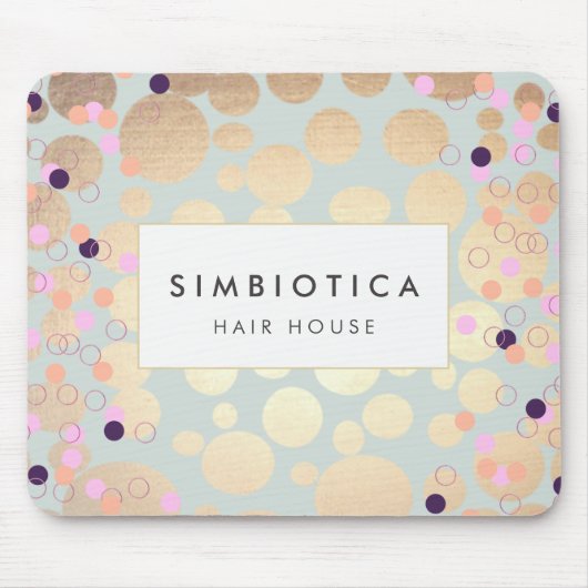 Fun Gold Confetti Pattern Muismat (Voorkant)