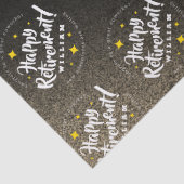 Fun Gold Glitter Stars Retirement New Adventures Tissuepapier (Detail)