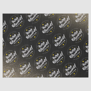 Fun Gold Glitter Stars Retirement New Adventures Tissuepapier