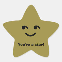 Fun Gold Happy Smiling Face Je bent een Star Schoo