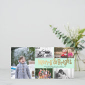 Fun Gold Merry Bright Collage 5 Carte photo Mint (Debout devant)