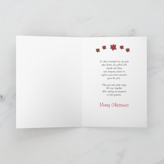 Fun Golden Doodle Dog Kerstmis, Poinsettias Kaart (Binnen)