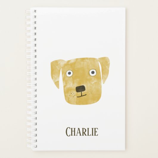 Fun Golden Labrador Retriever Dog Persoonlijk Planner (Voorkant)