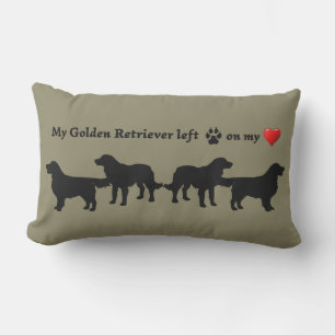 Fun Golden Retriever Dog Pet Quote Buitenkussen