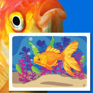 Fun Goldfish Aquarium Blank Kaart