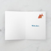 Fun Goldfish Pisces Carte d'anniversaire personnal (Intérieur)