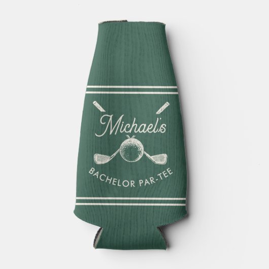 Fun Golf Bachelor Party Laatste Swing Voor De Ring Flesjeskoeler (Voorkant)