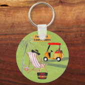 Fun Golf Course Rules Cart Beach Sleutelhanger (Voorkant)
